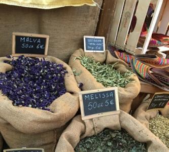 Mediterranean herbs on sale at the annual Suq Festival in Genoa, Italy (2016)